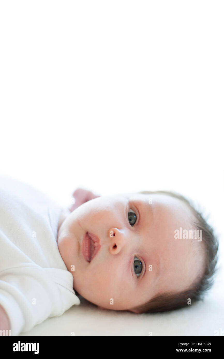 Cinque settimane vecchio Baby girl Foto Stock