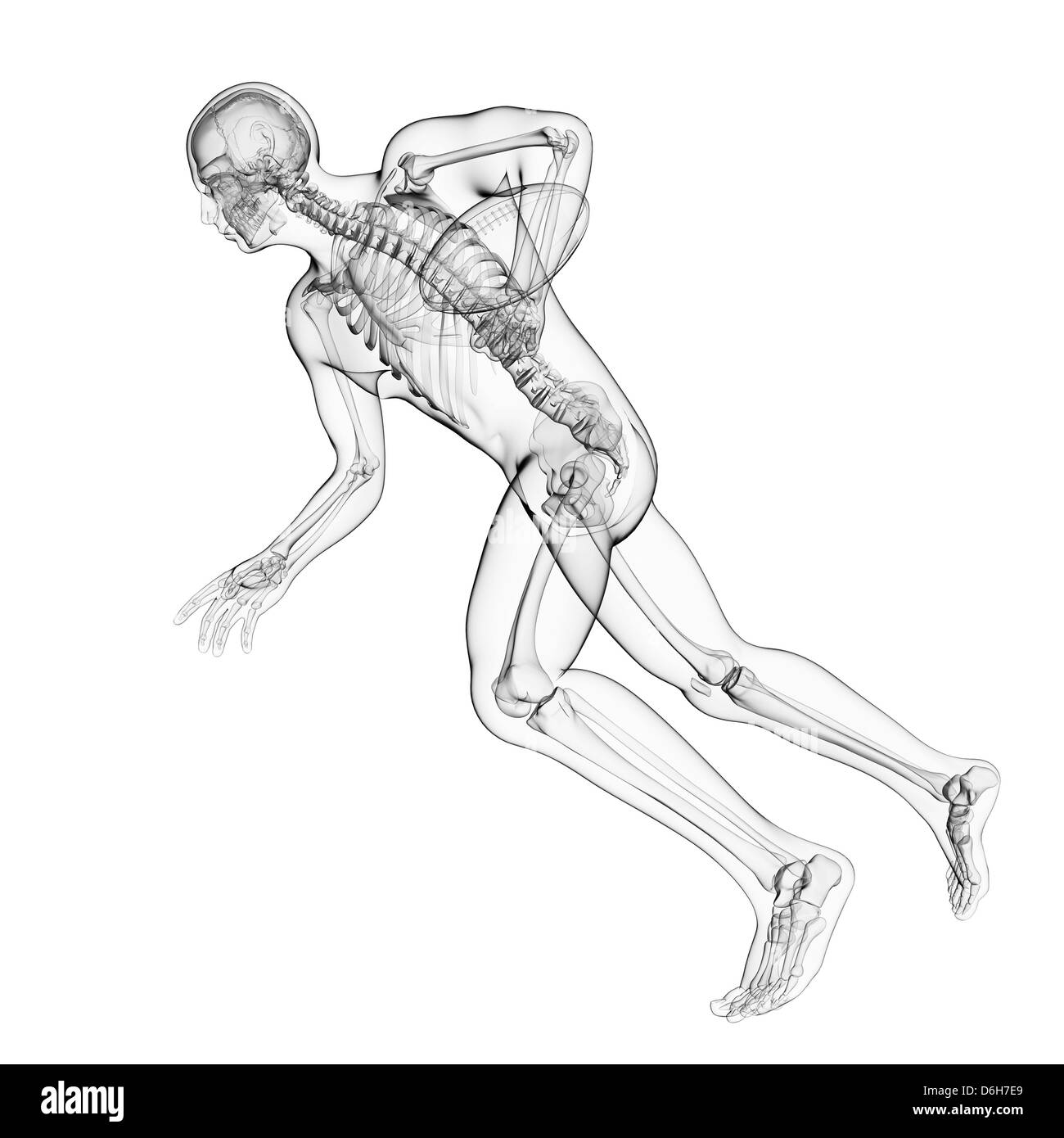 Giocatore di Rugby, artwork Foto Stock