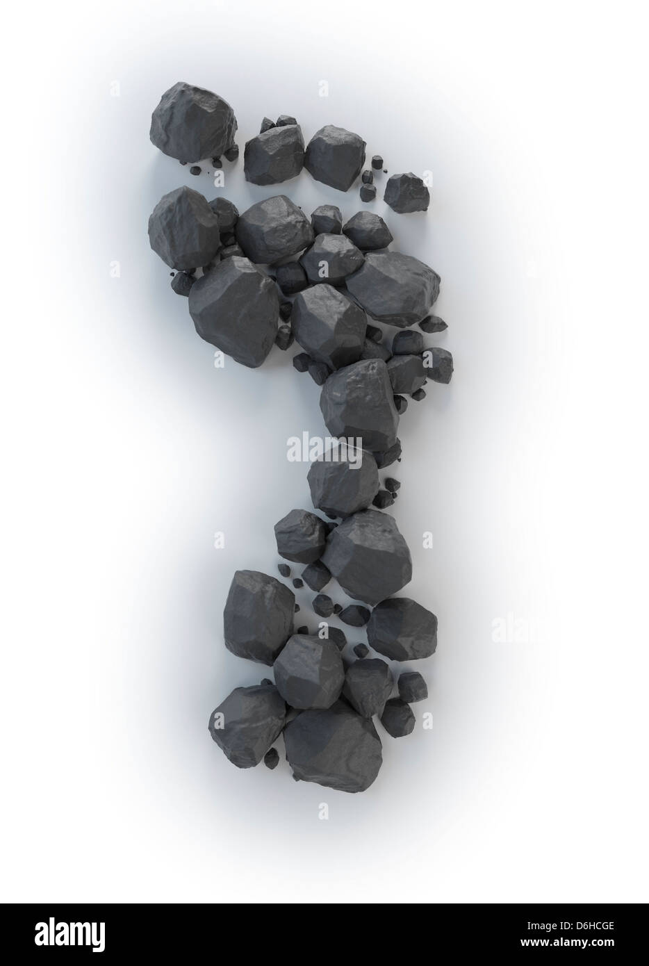 Impronta di carbonio, opere d'arte concettuale Foto Stock