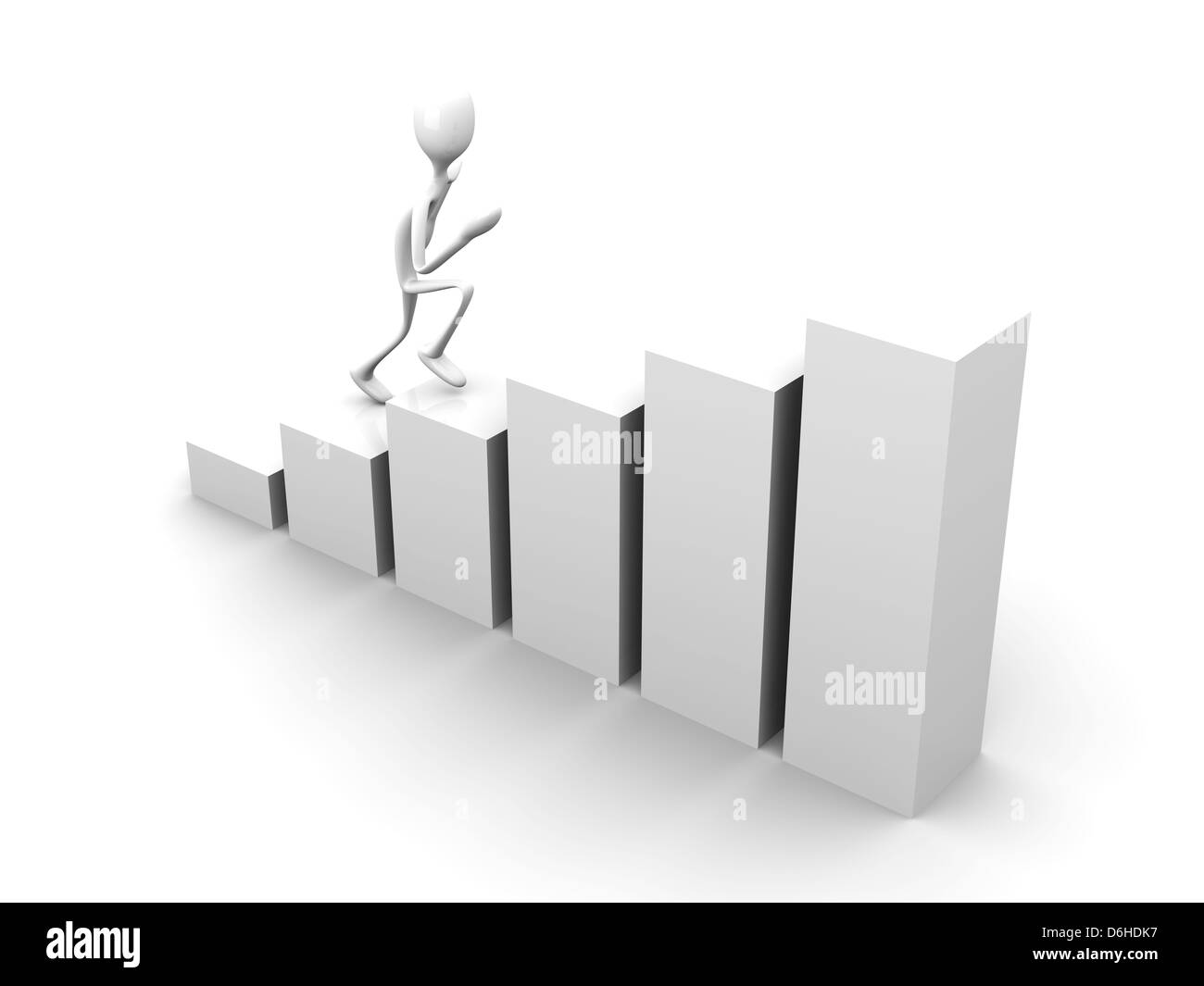 3D reso illustrazione. Isolato su bianco. Foto Stock