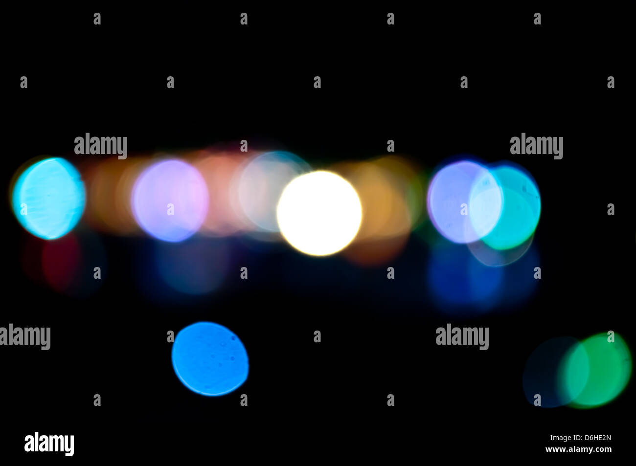 Il riassunto della luce colorata sfondo bokeh di fondo Foto Stock