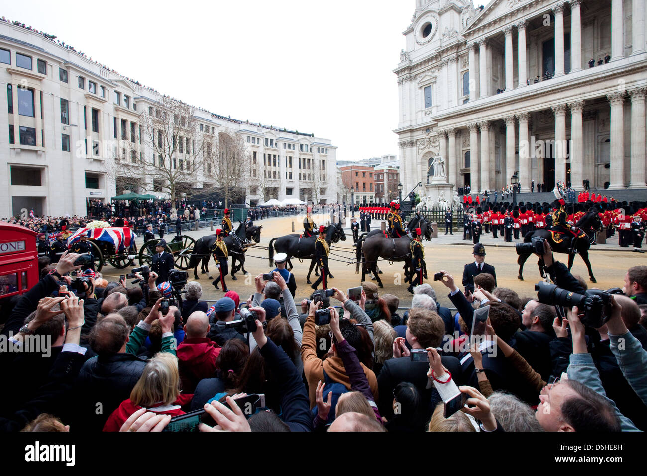 Funerali di Margaret Thatcher alla Cattedrale di St Paul, 17 aprile 2013 Foto Stock