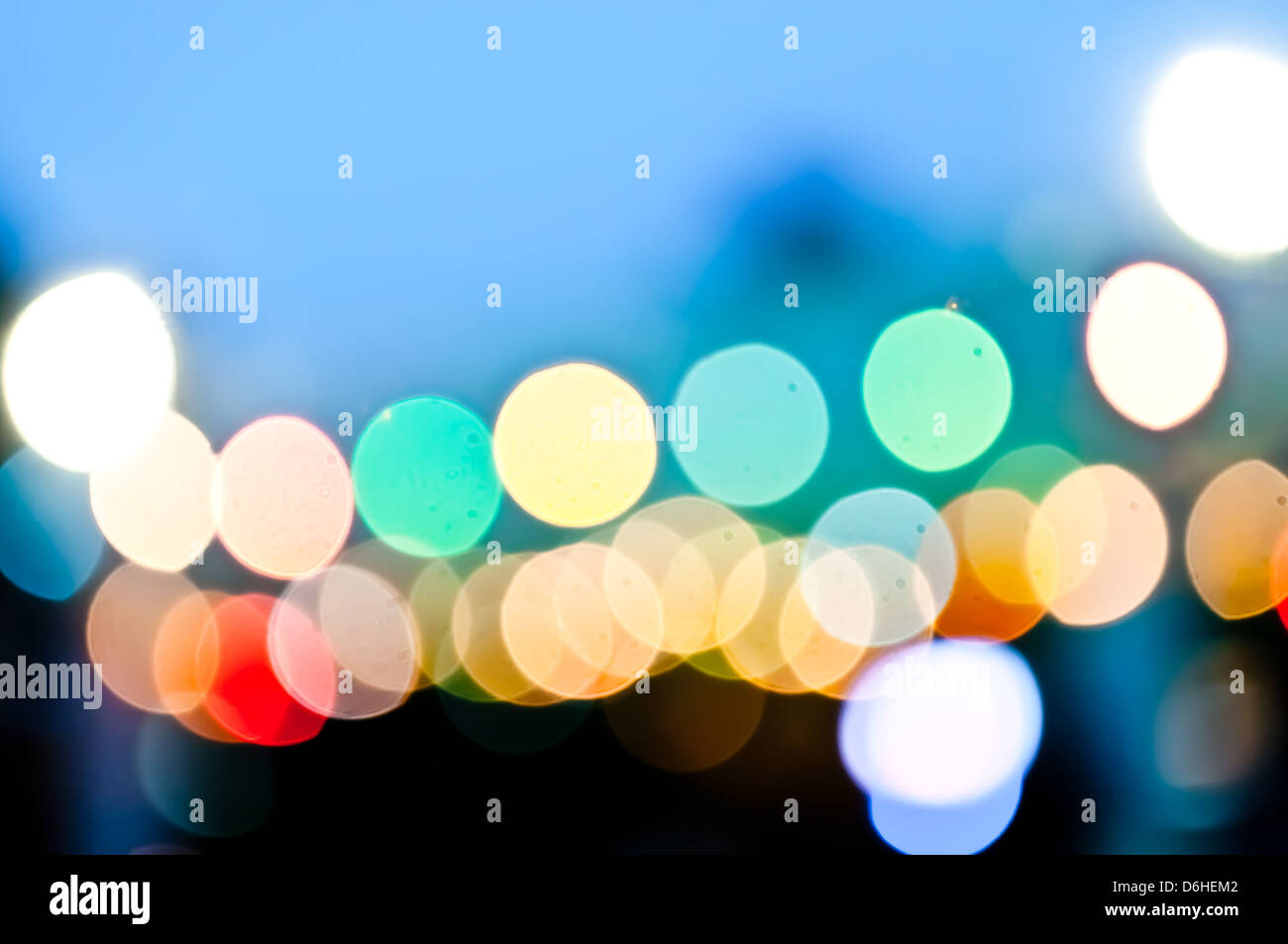 Il riassunto della luce colorata sfondo bokeh di fondo Foto Stock