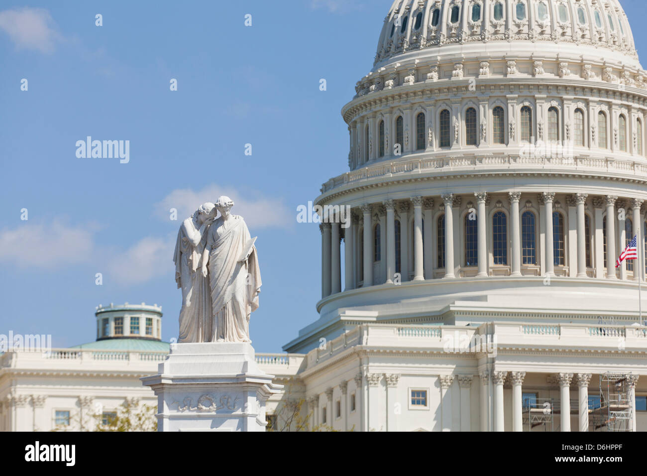 Statua di dolore e la storia del monumento di pace presso il Campidoglio US motivi - Washington DC, Stati Uniti d'America Foto Stock