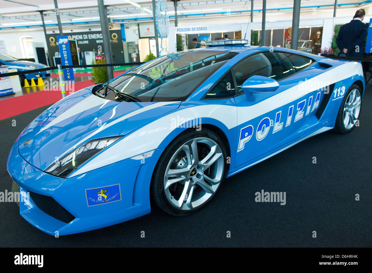 Una vista di Maserati polizia italiana-problema Foto Stock
