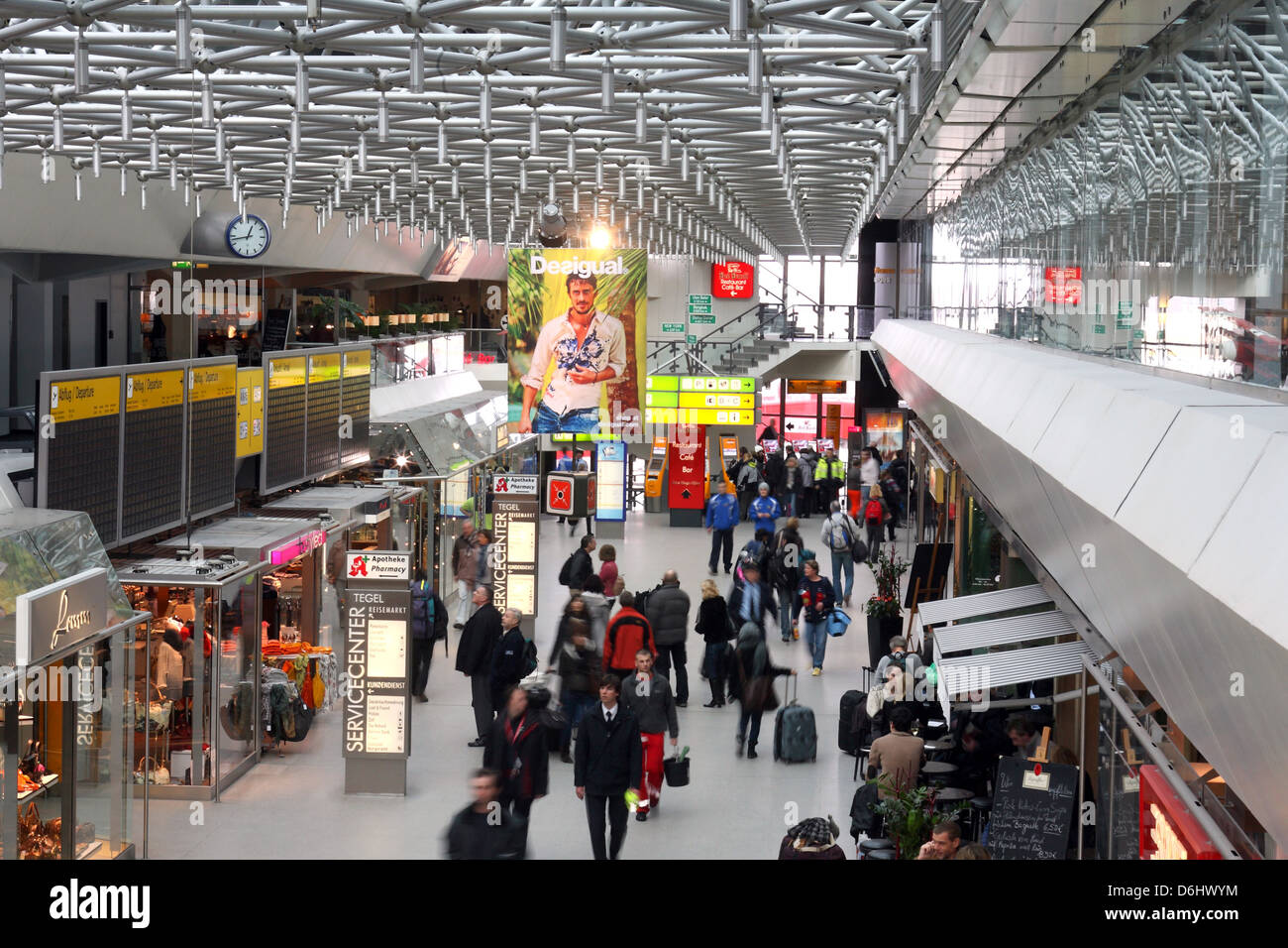 Berlino, Germania, il terminal principale dell'aeroporto Tegel Foto Stock