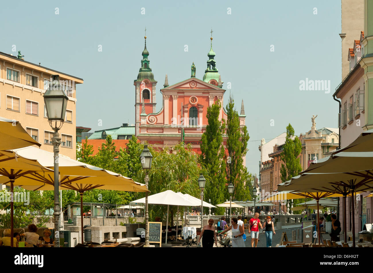 Chiesa francescana dell Annunciazione, Lubiana, Slovenia Foto Stock