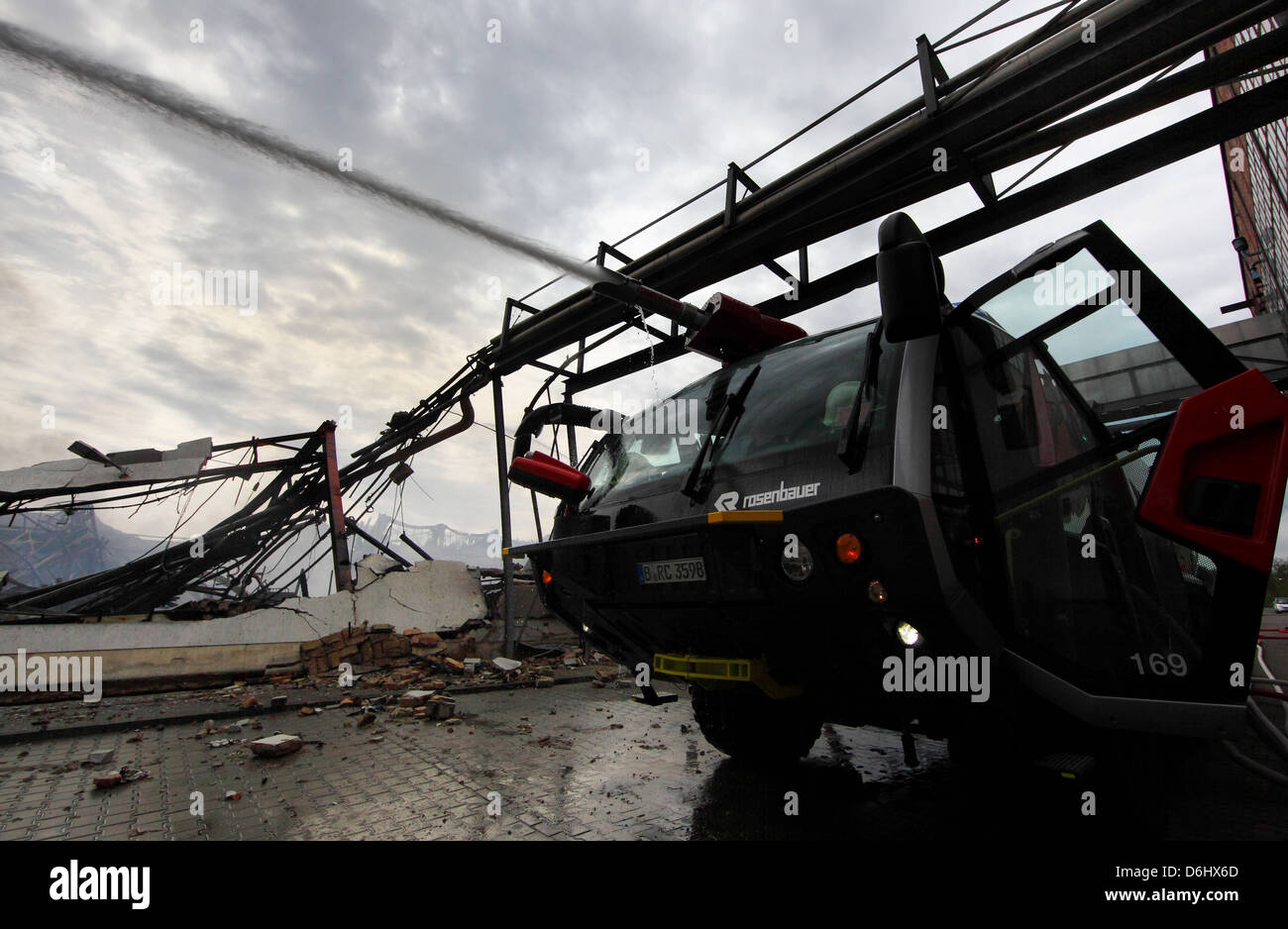 Berlino, Germania, serbatoio camion fuoco dell'aeroporto di Berlino fire-Siemens nella città di Berlino Foto Stock