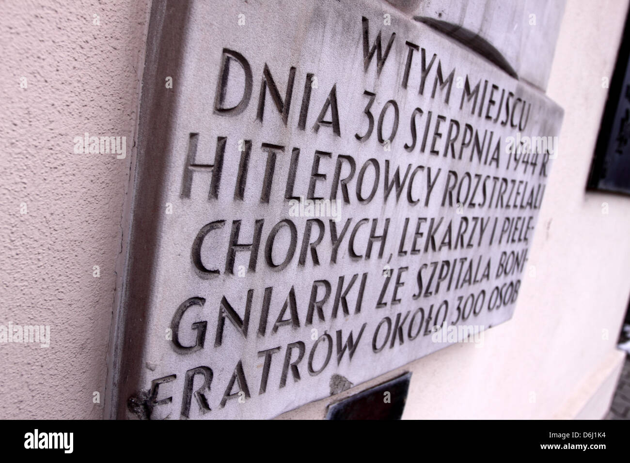 Varsavia Polonia memoriale alla insurrezione di Varsavia combattenti della resistenza uccisi dai nazisti della Germanie nel settembre 1944 Foto Stock
