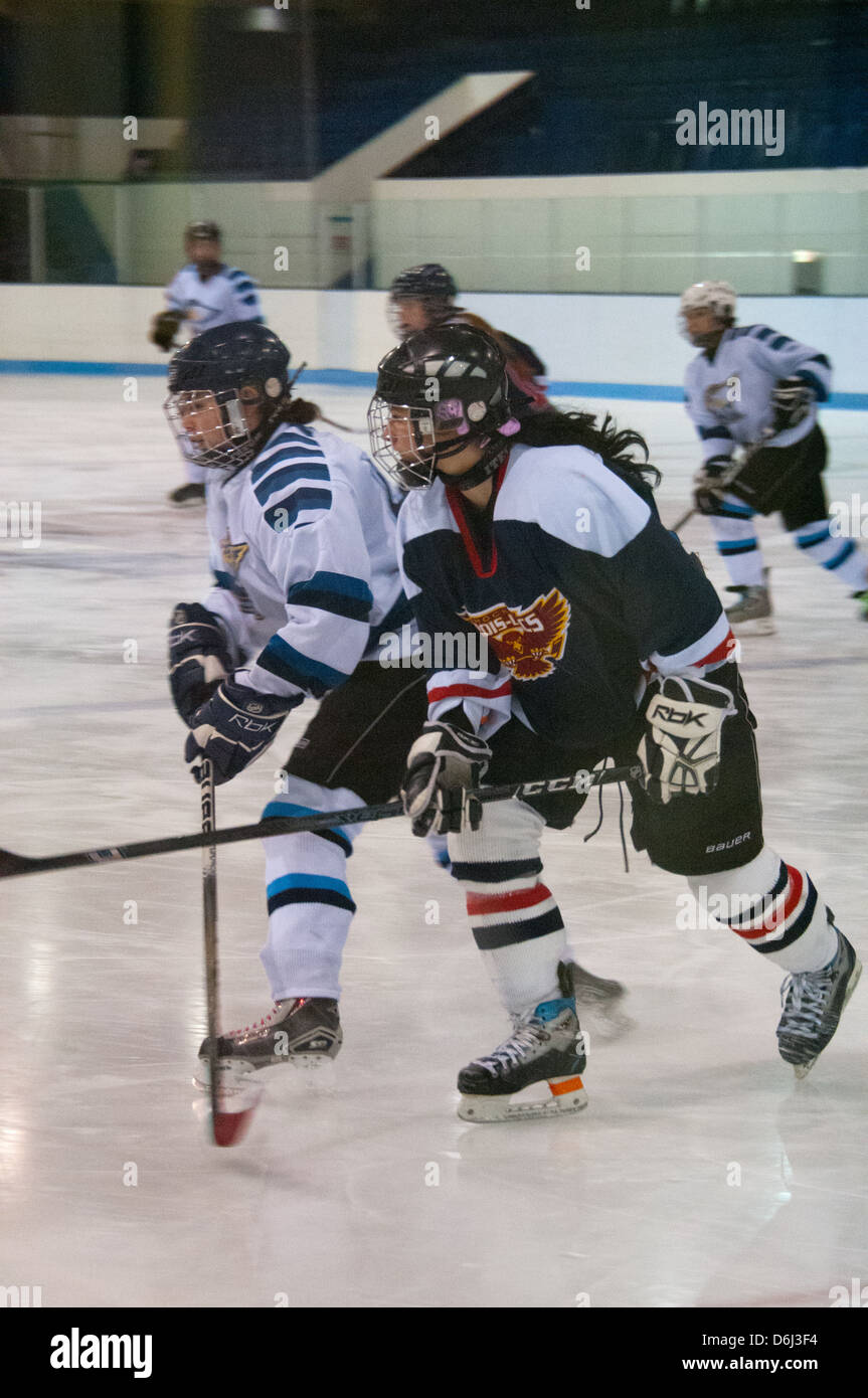 Hockey Femminile giocatori Canada Foto Stock