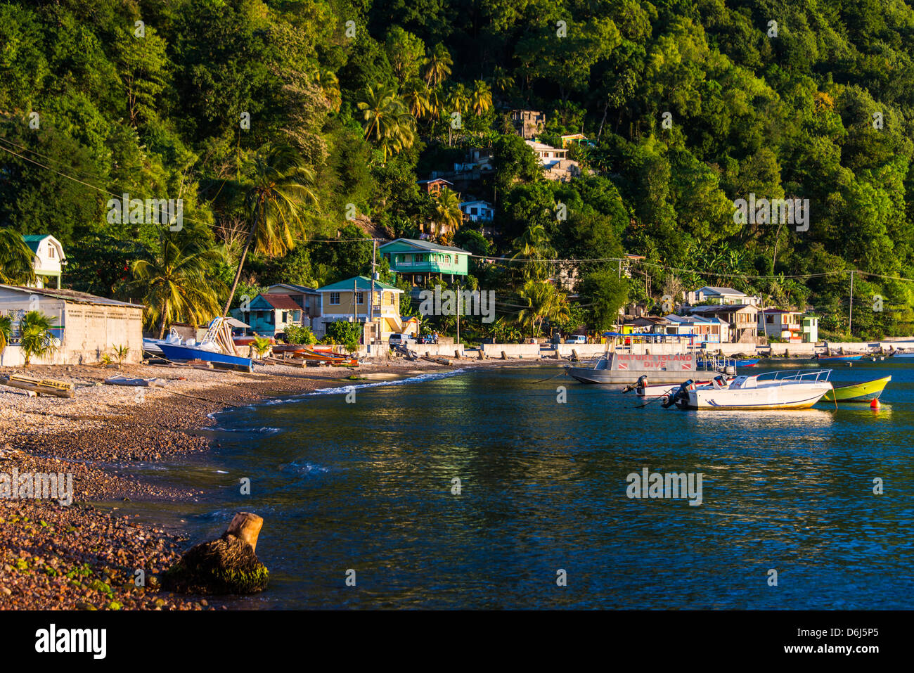 Soufriere, Dominica, West Indies, dei Caraibi e America centrale Foto Stock