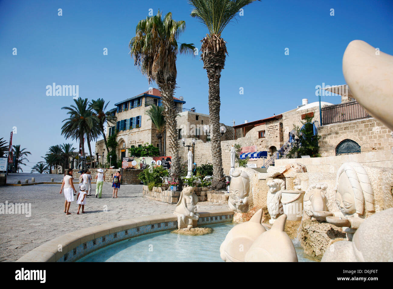 Piazza Kdumim nella Vecchia Jaffa, Tel Aviv, Israele, Medio Oriente Foto Stock