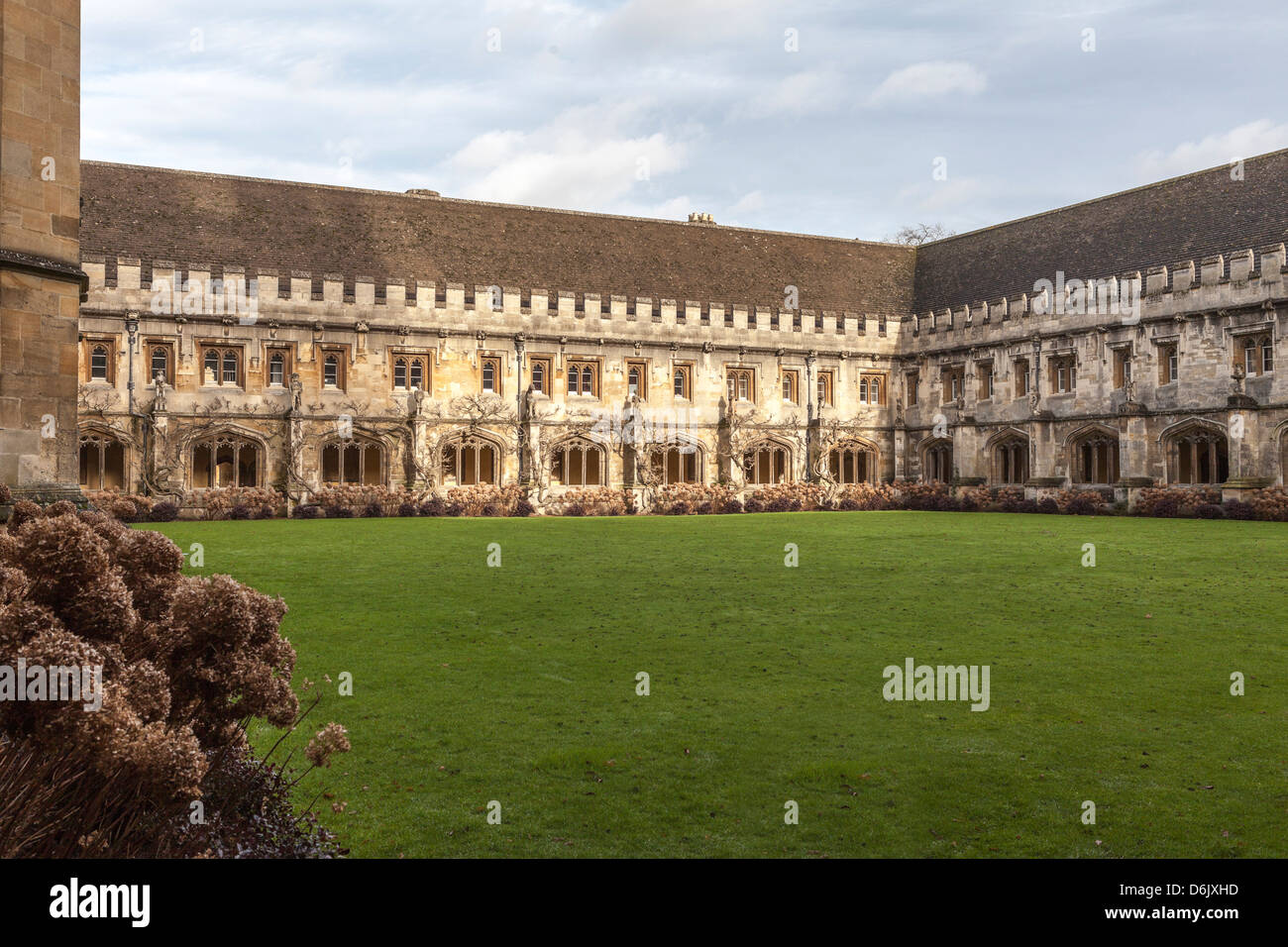 Il Magdalen College chiostro, Oxford, Oxfordshire, England, Regno Unito, Europa Foto Stock