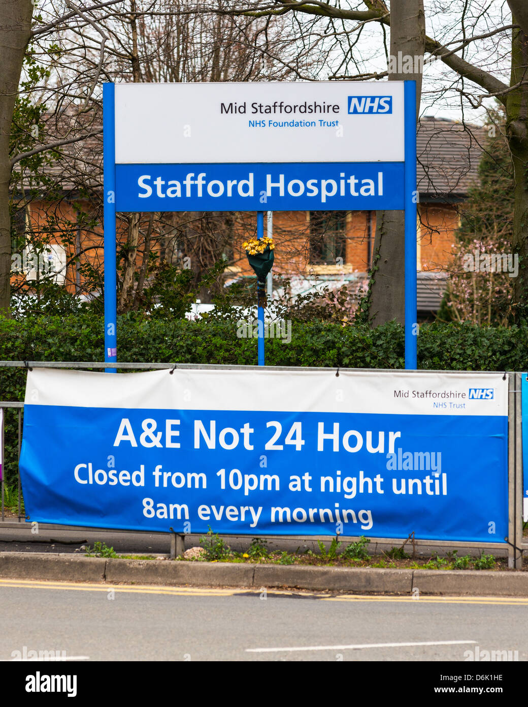 Stafford segni dell'ospedale, metà Staffordshire NHS Foundation Trust sotto inchiesta a causa di alti tassi di mortalità. Foto Stock