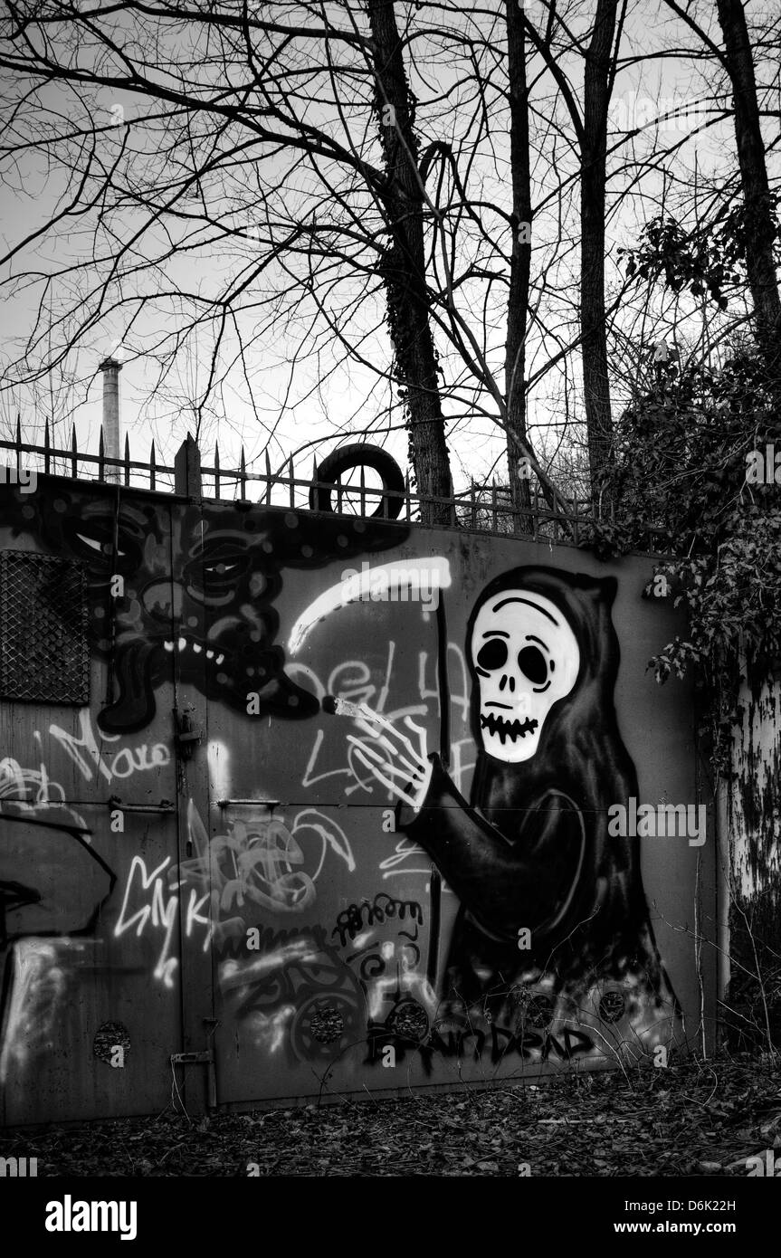 L'Italia. Murale. La morte. Foto Stock