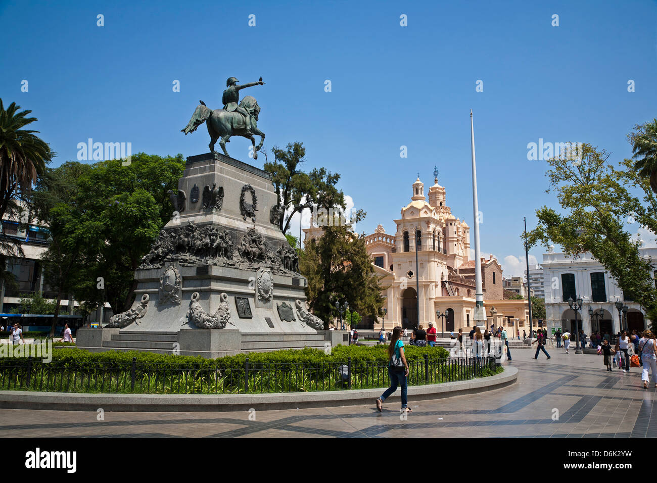 Plaza San Martin, città di Cordoba, in provincia di Cordoba, Argentina, America del Sud, Sud America Foto Stock