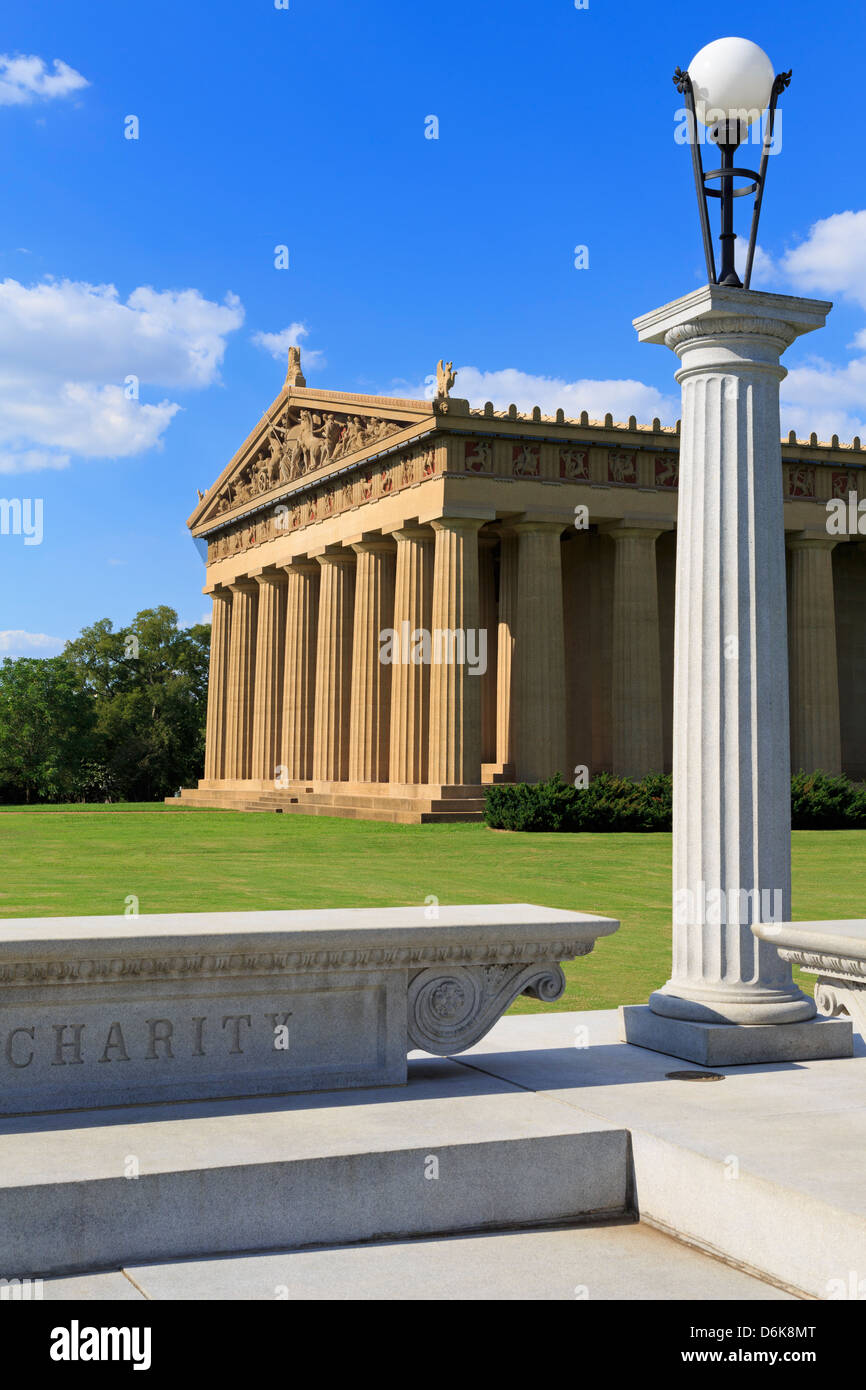 Il Partenone in Centennial Park, Nashville, Tennessee, Stati Uniti d'America, America del Nord Foto Stock