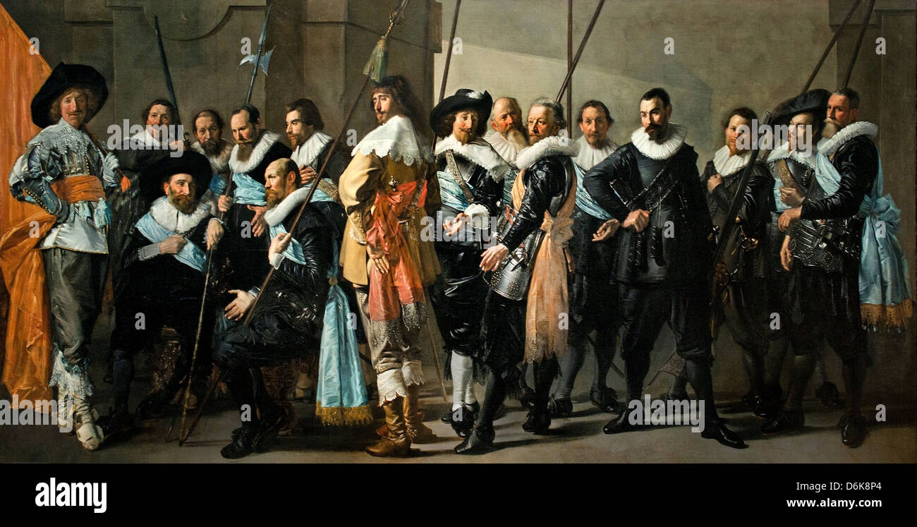 La compagnia del capitano Reynier Reael ( la misera società ) Frans Hals 1582-1666 - Pieter Codde olandese Paesi Bassi Foto Stock