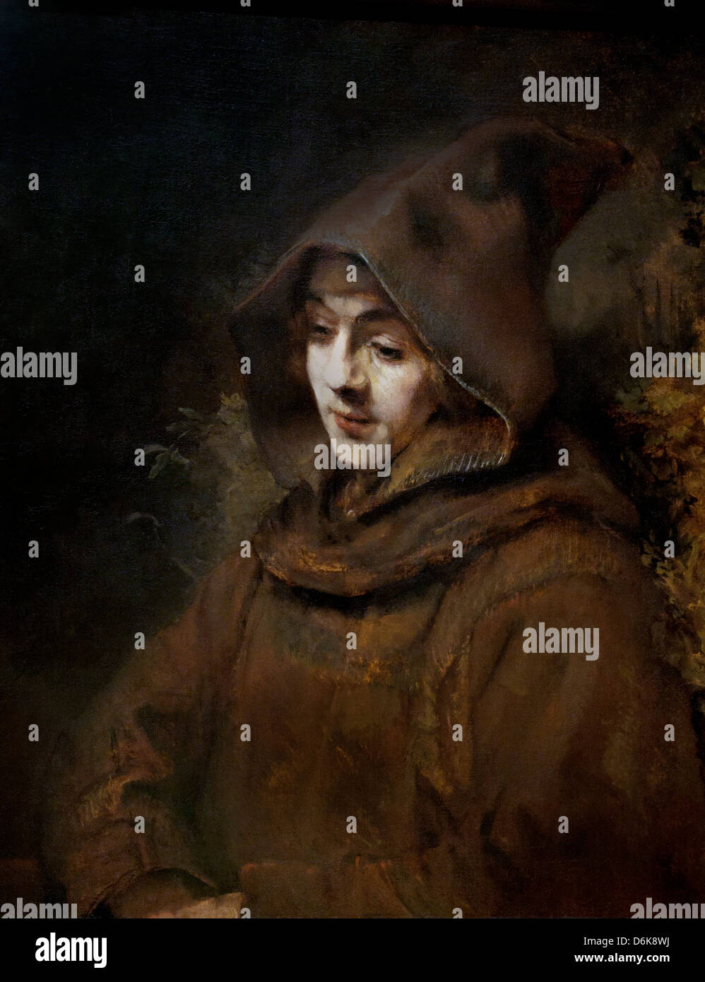 Titus van Rijn eventualmente come san Francesco di Assisi Harmenszoon Rembrandt van Rijn olandese 1606-1669 Paesi Bassi Foto Stock