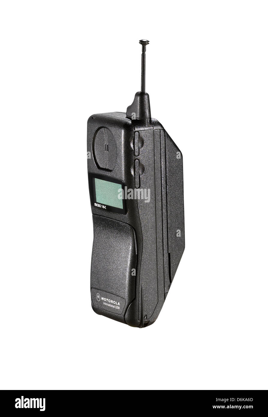 Un vecchio stile flip Motorola mobile phone Foto Stock