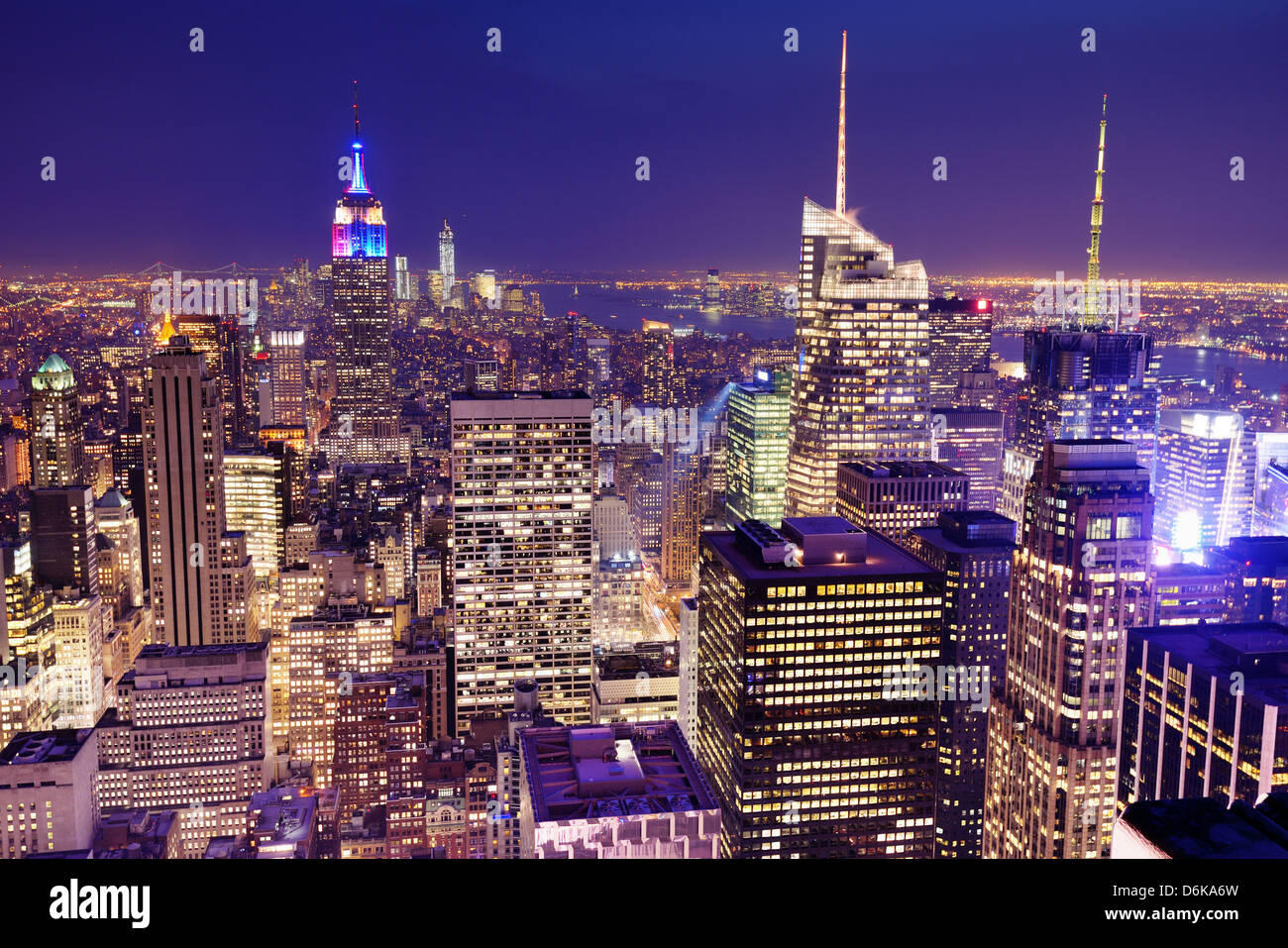 New York City è vista dal di sopra. Foto Stock