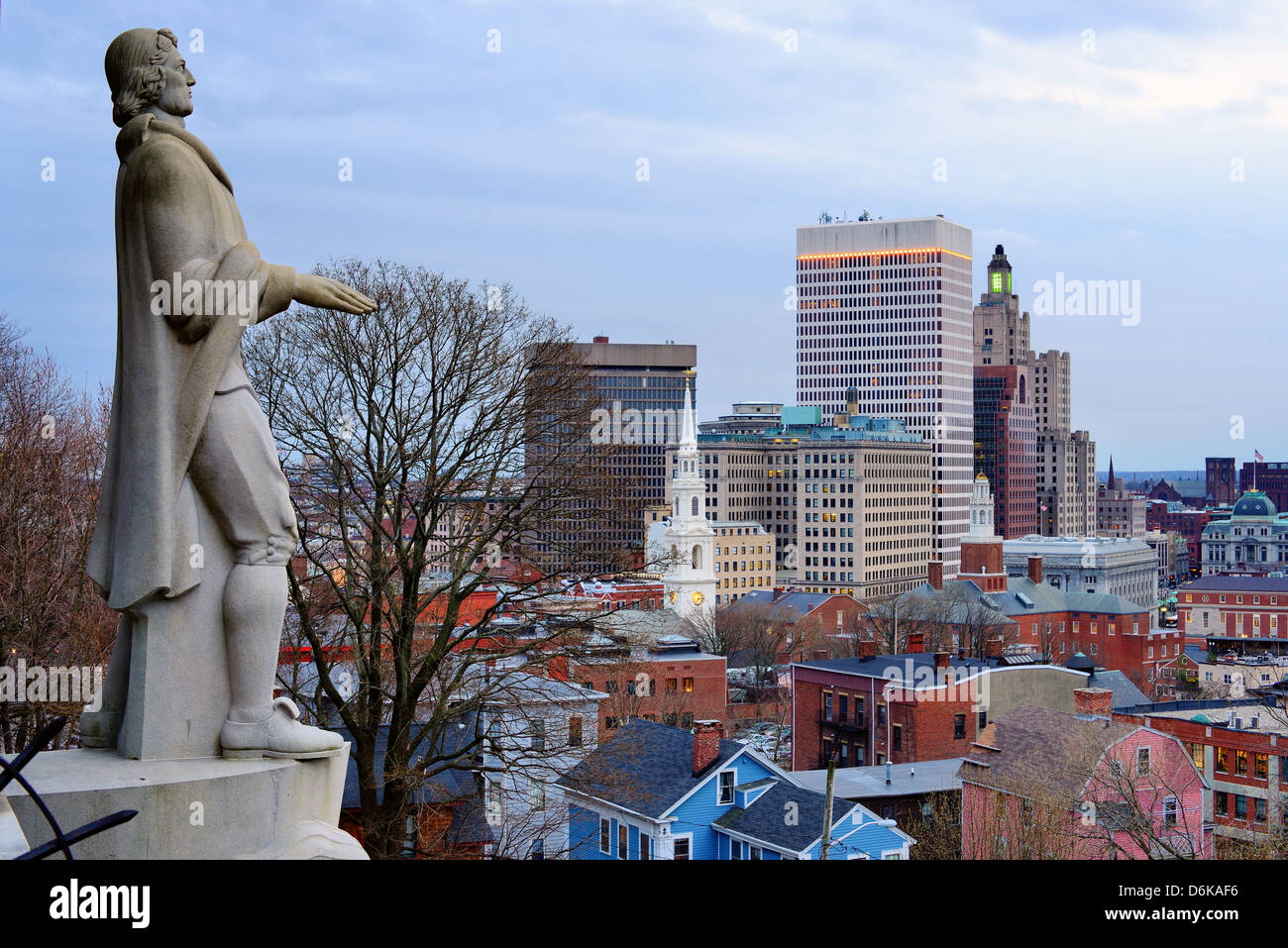 Providence, Rhode Island è stata una delle prime città stabiliti negli Stati Uniti. Foto Stock