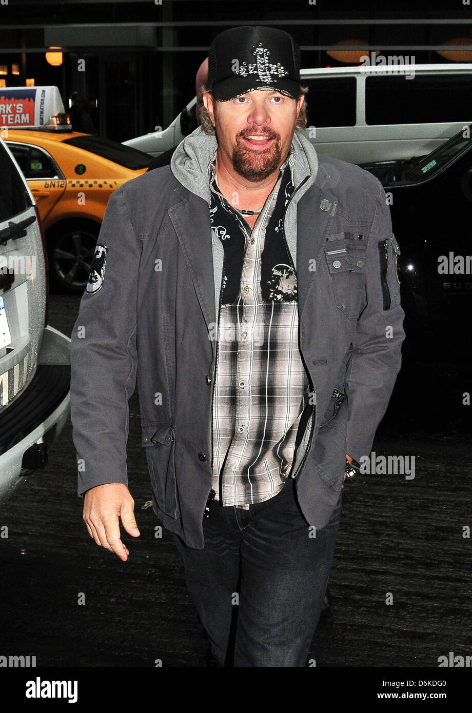 Toby Keith paese stella della musica che arrivano al Time Warner Cable studios di Manhattan a New York City, Stati Uniti d'America - 27.10.11 Foto Stock