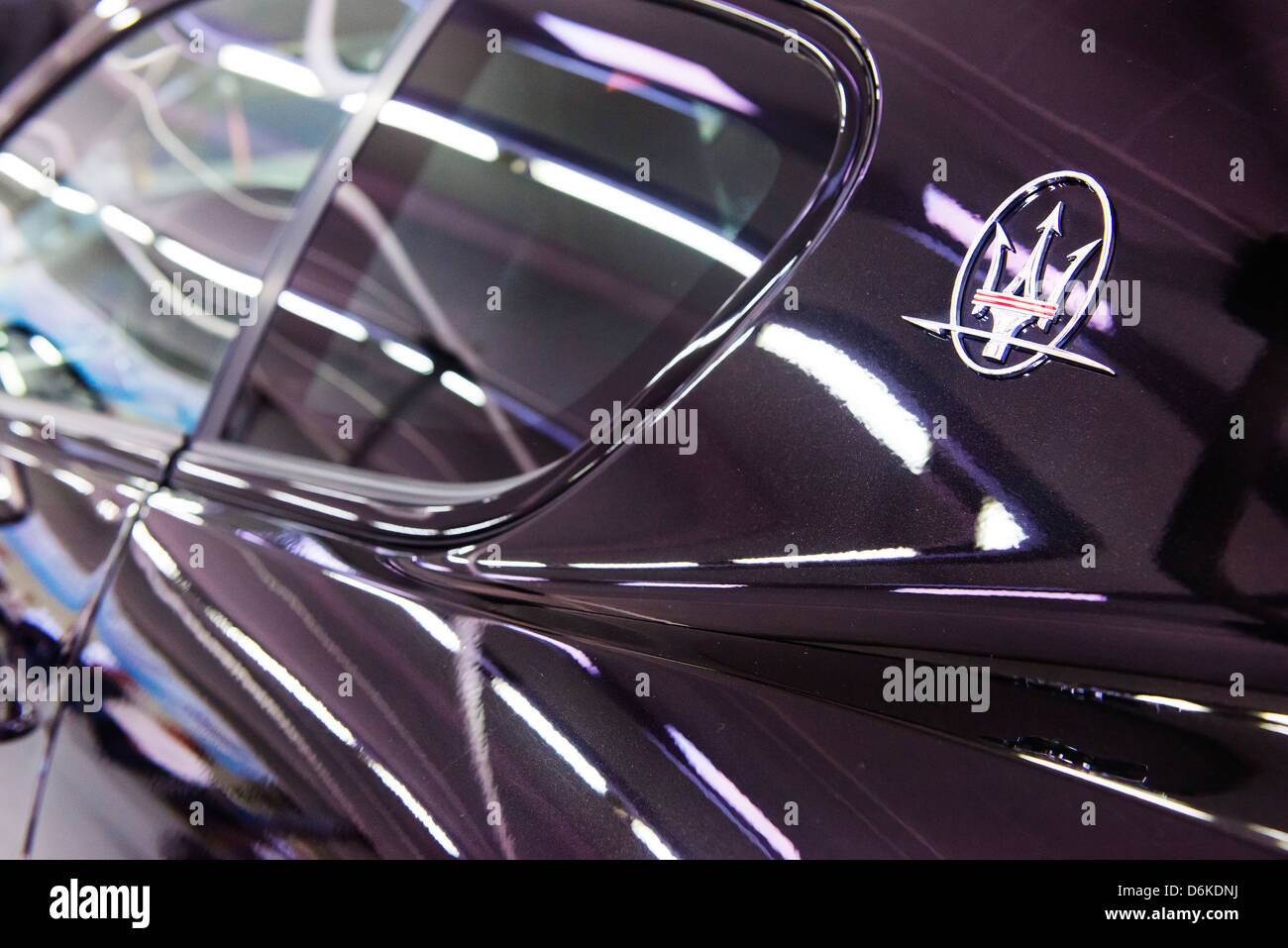 Un particolare di Maserati auto di lusso Foto Stock