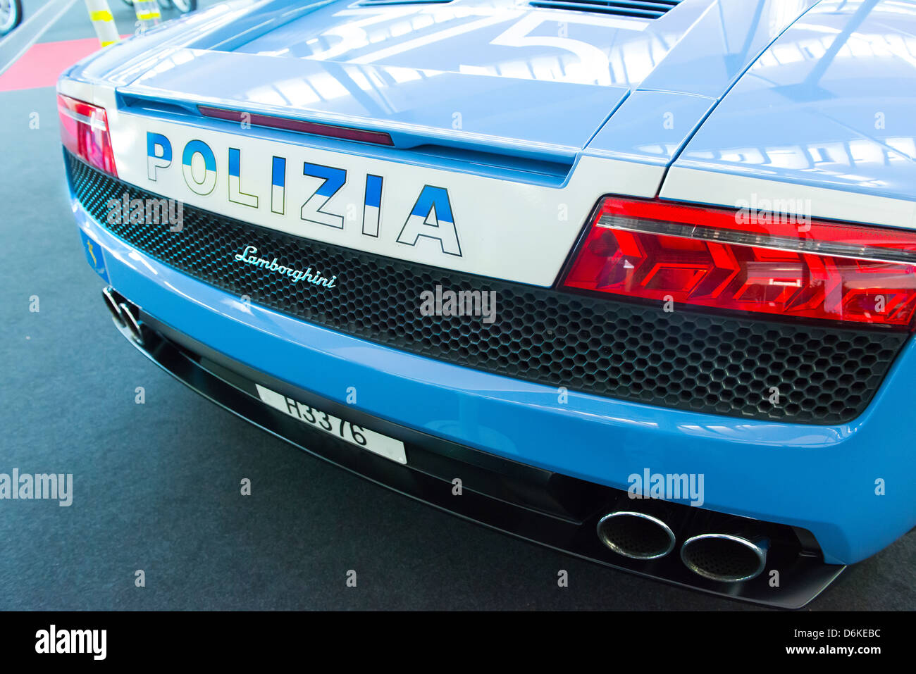 Una vista di Maserati polizia italiana-problema Foto Stock