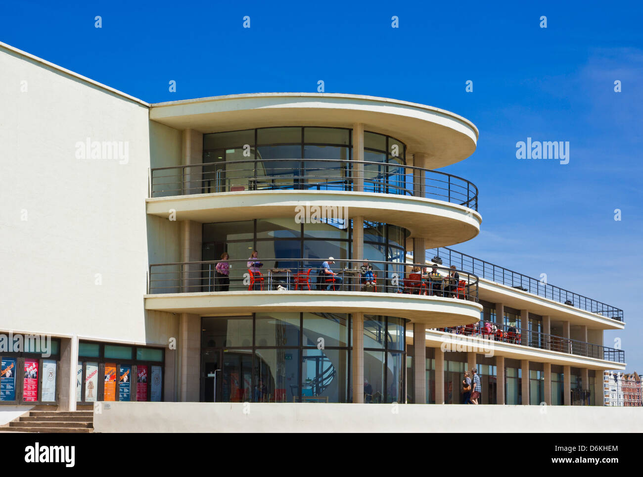 Il De La Warr Pavilion, Stroud, East Sussex, Inghilterra, Regno Unito, GB, Unione Europea, Europa Foto Stock