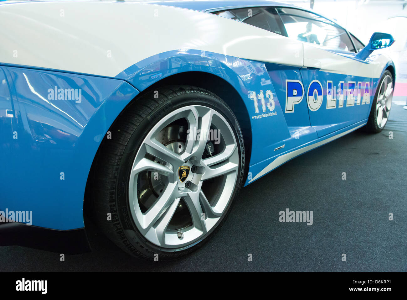 Una vista di Maserati polizia italiana-problema Foto Stock