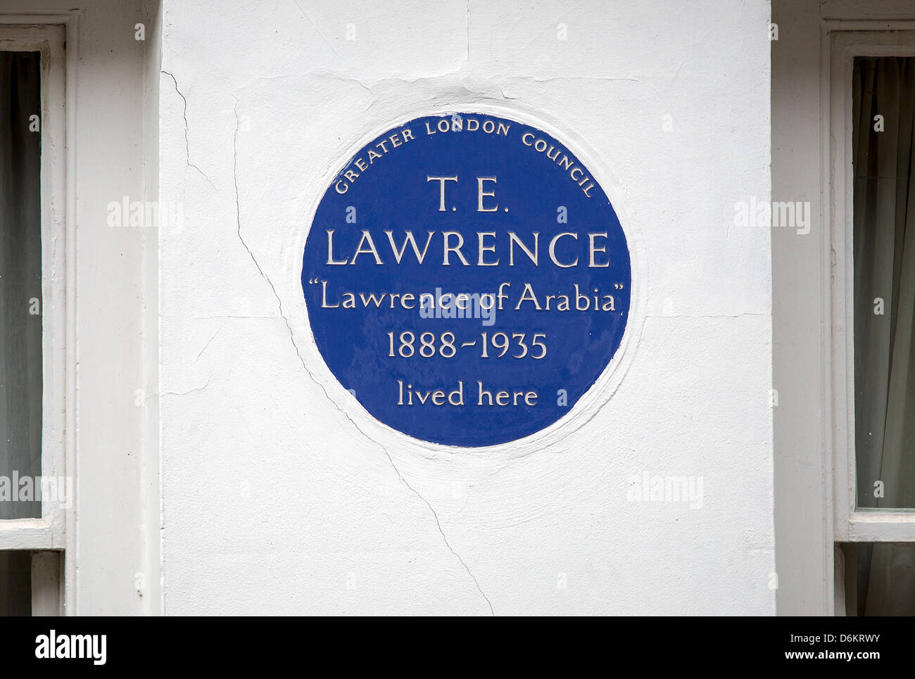 Home di T.E. Lawrence - Lawrence d'Arabia 14 Barton Street, London S.W.1, in cui Lawrence visse mentre la scrittura di sette Foto Stock