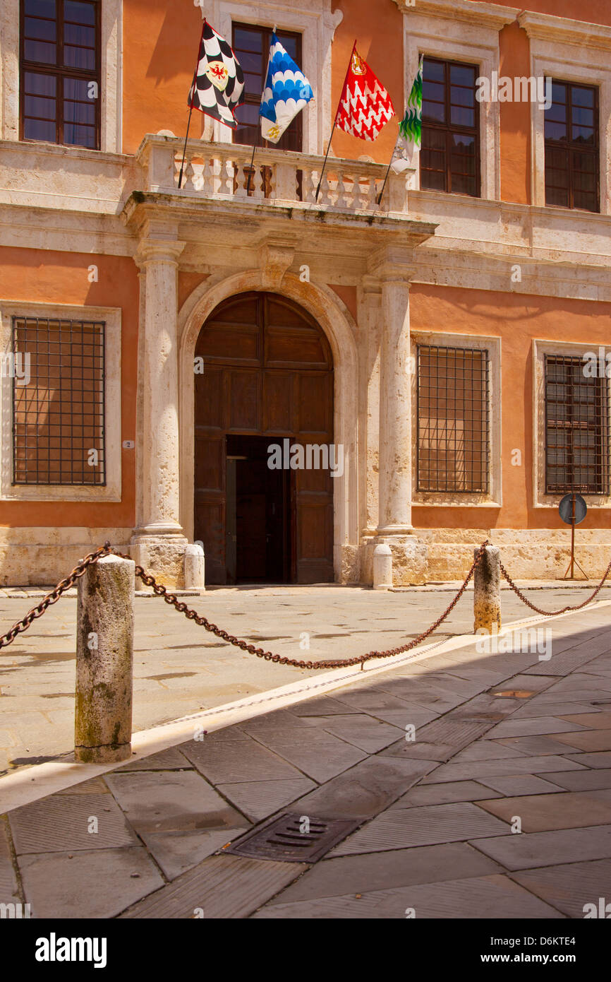 Municipio di San Quirico d'Orcia, Toscana Italia Foto Stock