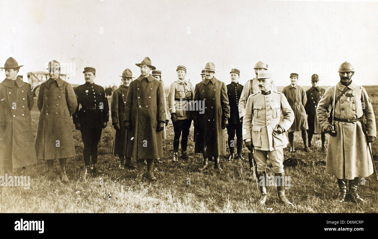 Questa foto della collezione 1st Aero Squadron mostra la Croix De Guerre premiata durante la prima guerra mondiale, simboleggiando il coraggio e il servizio degli aviatori statunitensi durante le operazioni di combattimento aereo della guerra. Foto Stock