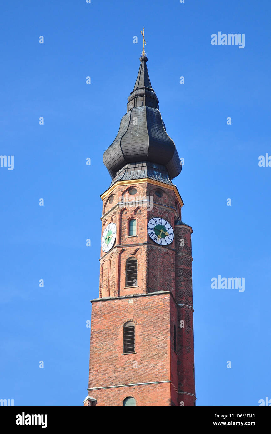 Basilica Sankt Jakob in Straubing, Bavaria Foto Stock