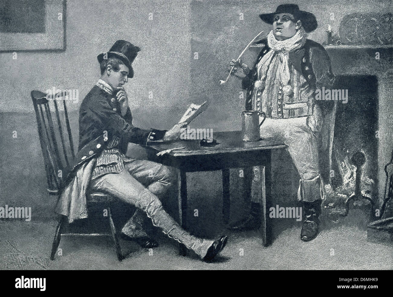 Sam Weller è il Sig. Pickwick's valet in Charles Dickens' 1836 romanzo intitolato The Pickwick Papers. Foto Stock