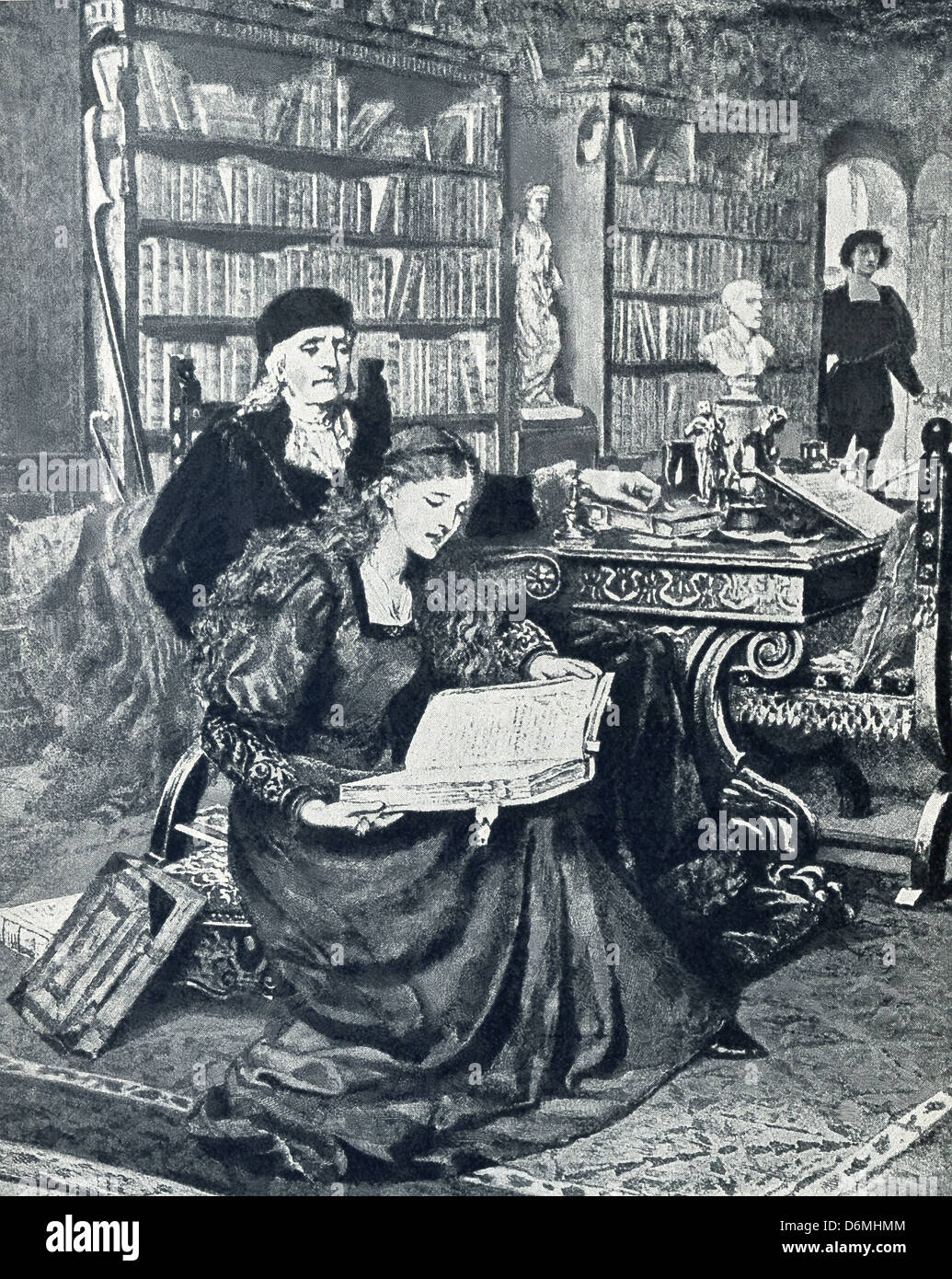 Romanziere inglese George Eliot (Mary Anne Evans) ha scritto il romanzo Romola nel 1862-63, impostare nel XV secolo (Rinascimento) Firenze. Foto Stock