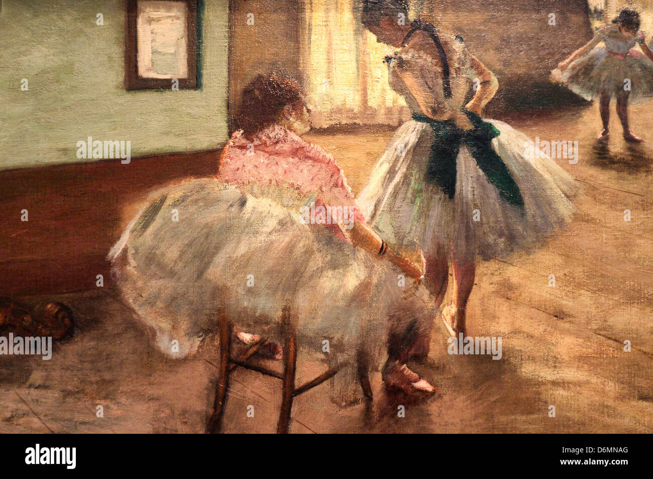 Primo piano della lezione di ballo di Edgar Degas Foto Stock