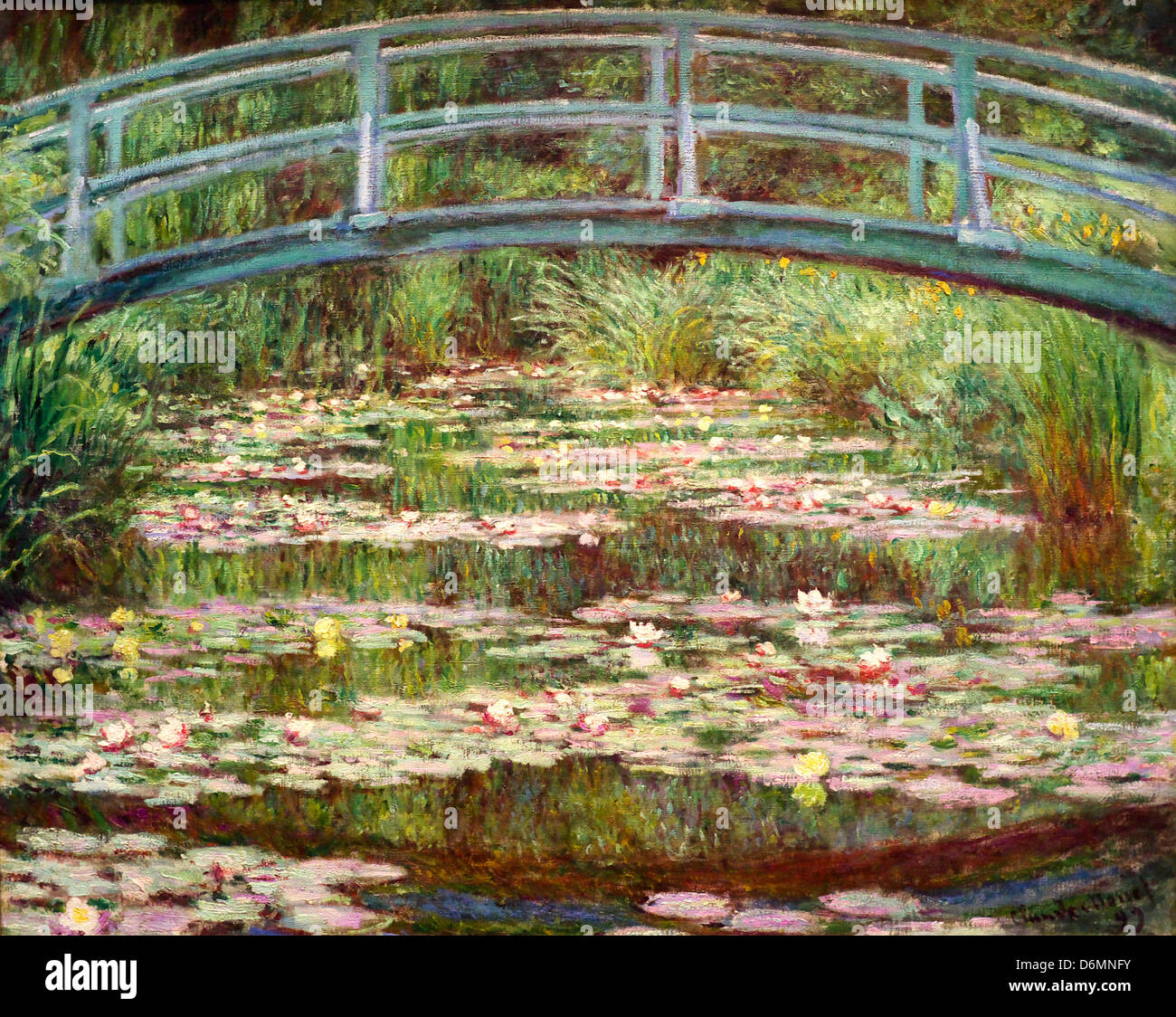 Il Footbridge giapponese di Claude Monet Foto Stock