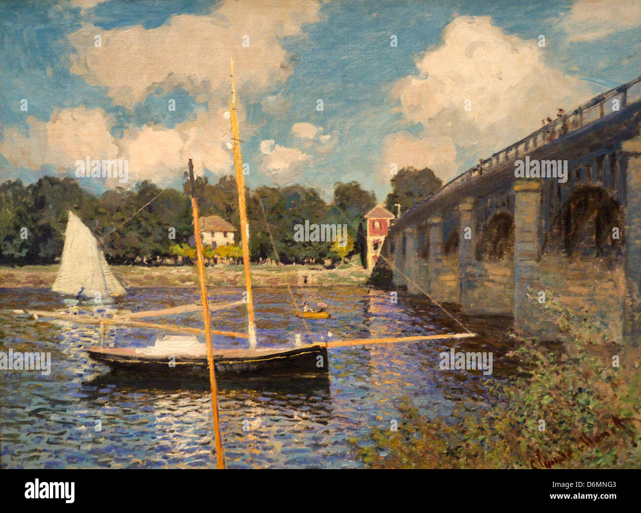 Il ponte di Argenteuil da Claude Monet Foto Stock