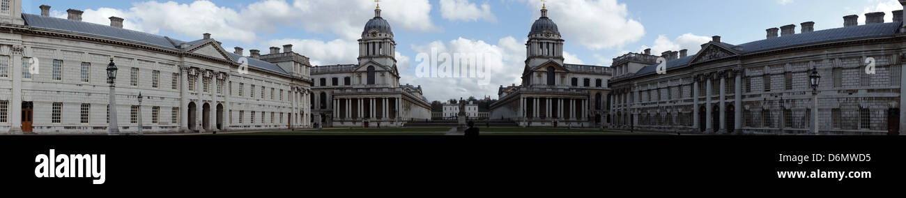 Londra old royal navy edificio verde università di Greenwich Foto Stock