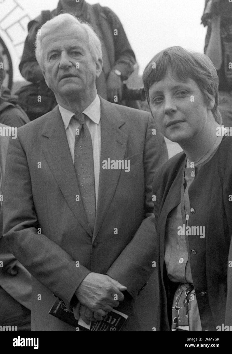 Hoppe giardino, Germania, Richard von Weizsaecker, Presidente Federale, CDU, Angela Merkel, ministro federale tedesco, CDU Foto Stock