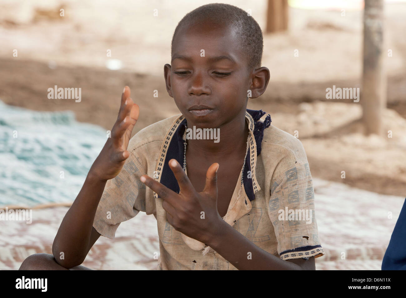 Kakuma, Kenya, campo di rifugiati di Kakuma nel Waldorfpaedagogik Foto Stock