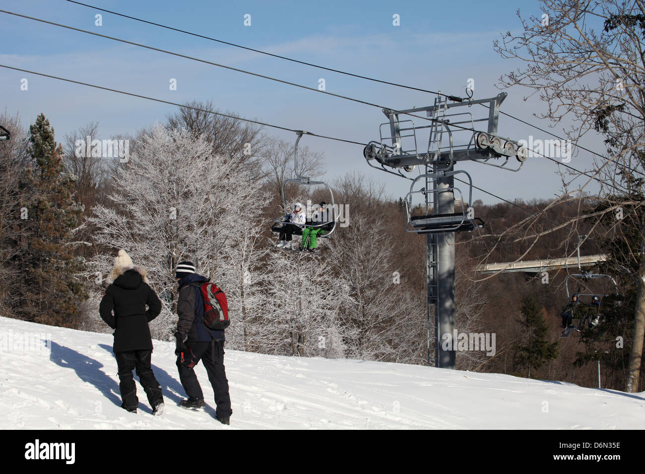 Sciare a Earl balle Park Foto Stock