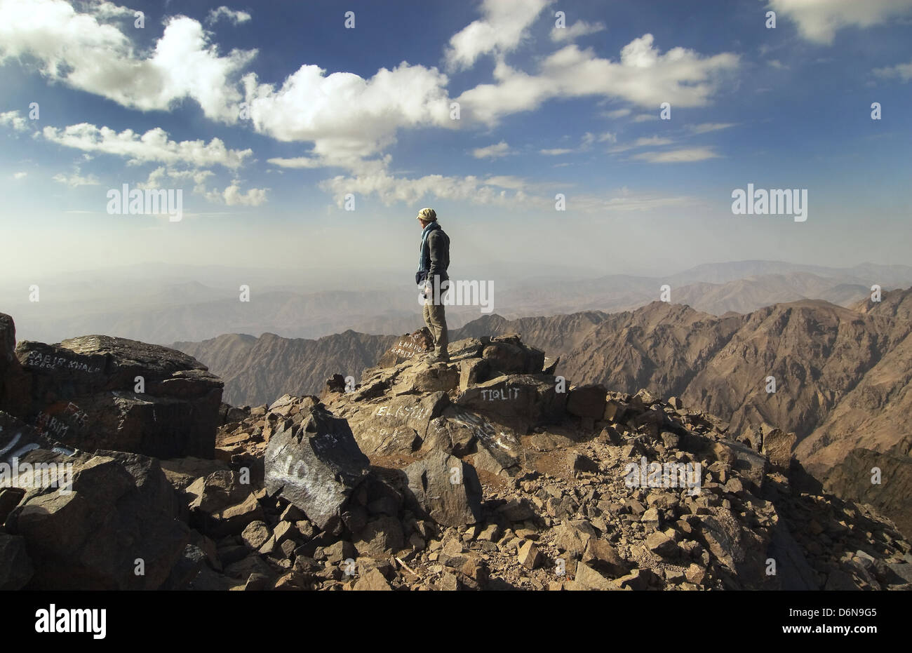 Alpinismo,summit,alpinista,atlante Foto Stock