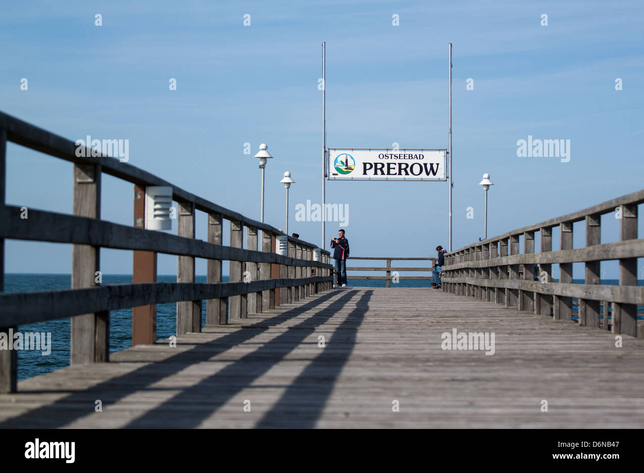 Prerow, Germania, Seebruecke in Prerow Foto Stock