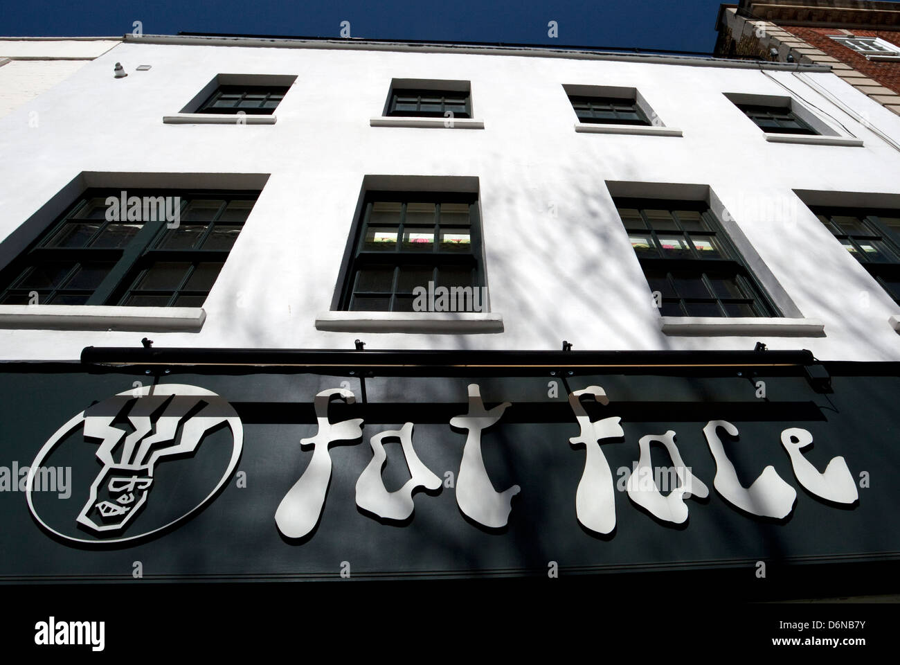 Ramo di faccia grassa negozi di moda, King's Road, a Chelsea, Londra Foto Stock
