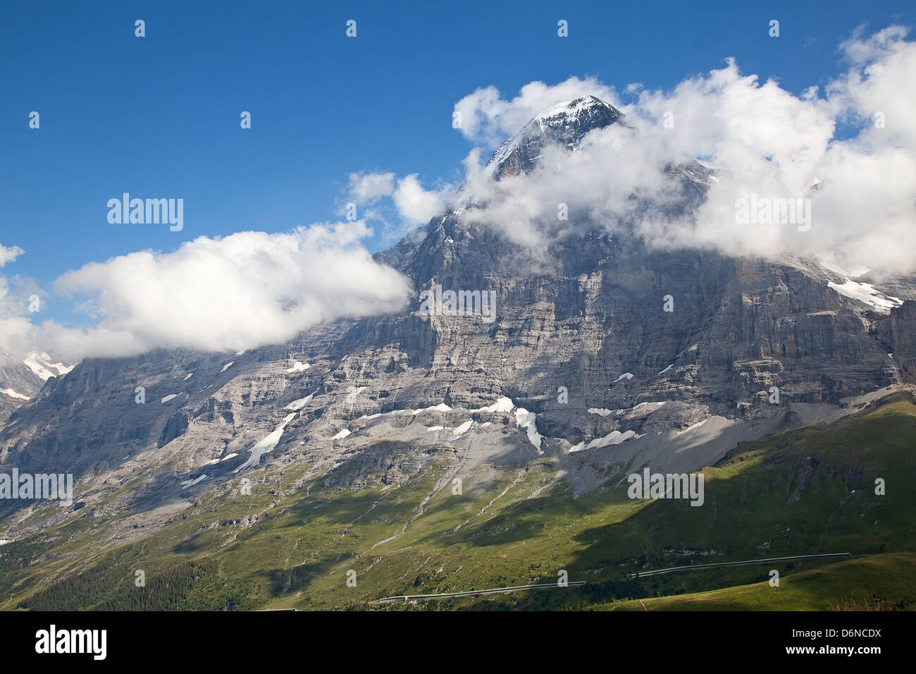 Eiger mountain nella regione della Jungfrau Foto Stock