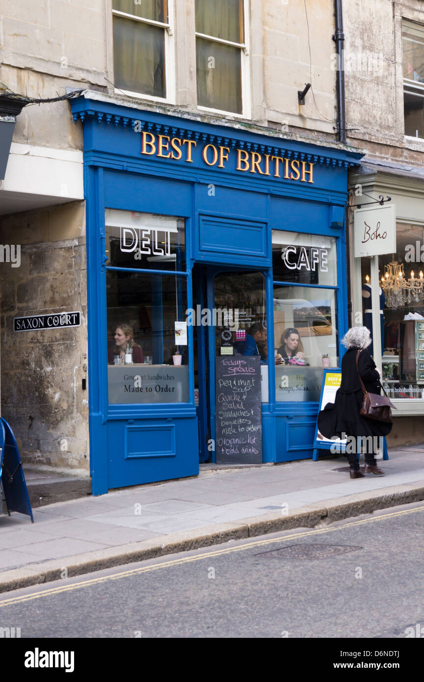 Best of British Deli, bagno una città georgiana nel Somerset England Regno Unito Foto Stock