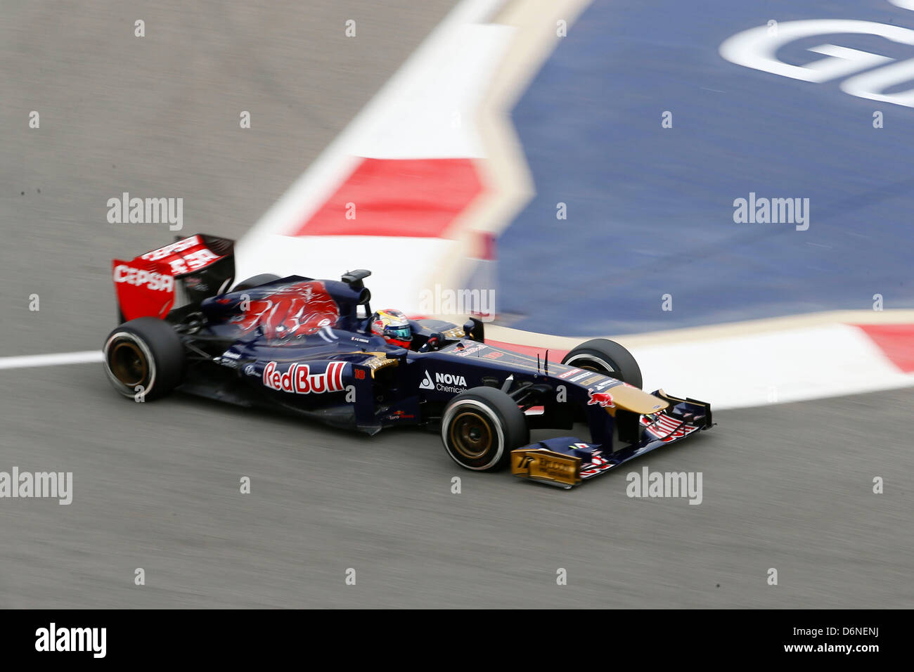 Manam, Bahrain. Xx Aprile, 2013. Motorsports: FIA Formula One World Championship 2013, il Gran Premio del Bahrein, #18 Jean-Eric Vergne (FRA, la Scuderia Toro Rosso), Foto Stock